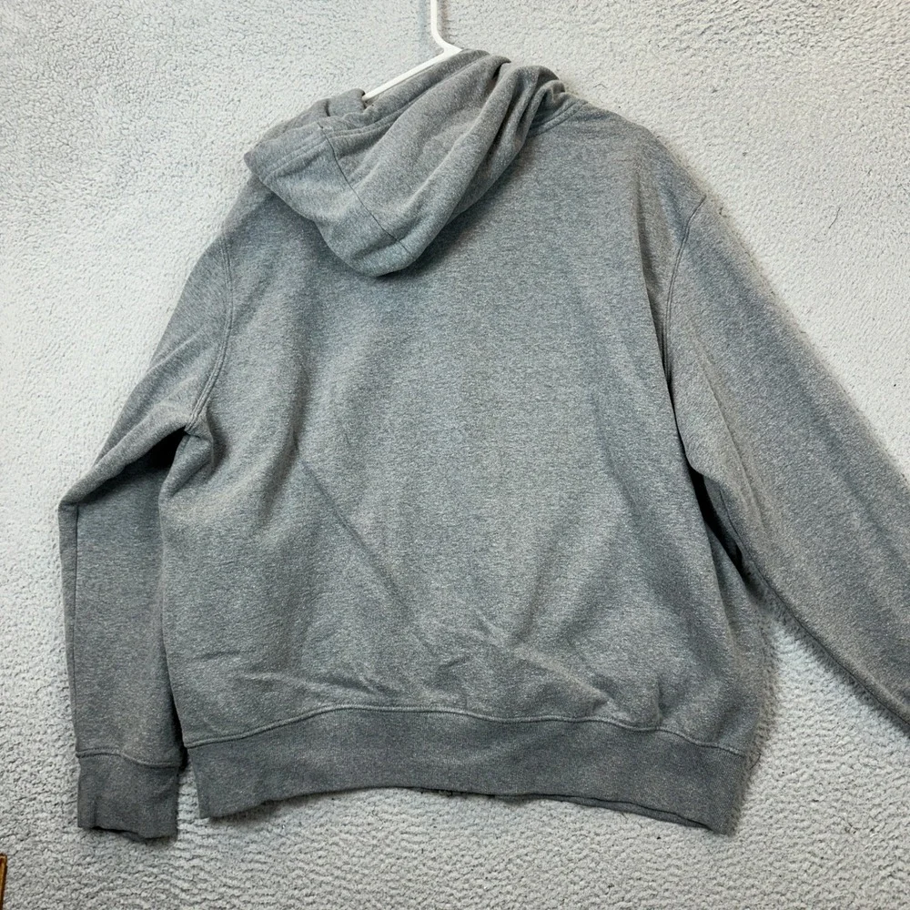 The North Face Hoodie Mens XL Full Zip Gray Sweatshirt Drawstring Pockets Logo